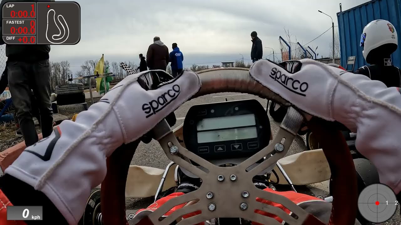 Rotax. The first spring session at the Izhorets karting track. Russia, Saint-Petersburg. Onboard 4k