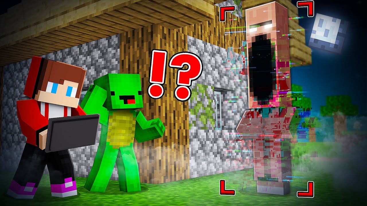 Something Lives in JJ and Mikey's Village in Minecraft - Maizen JJ and Mikey