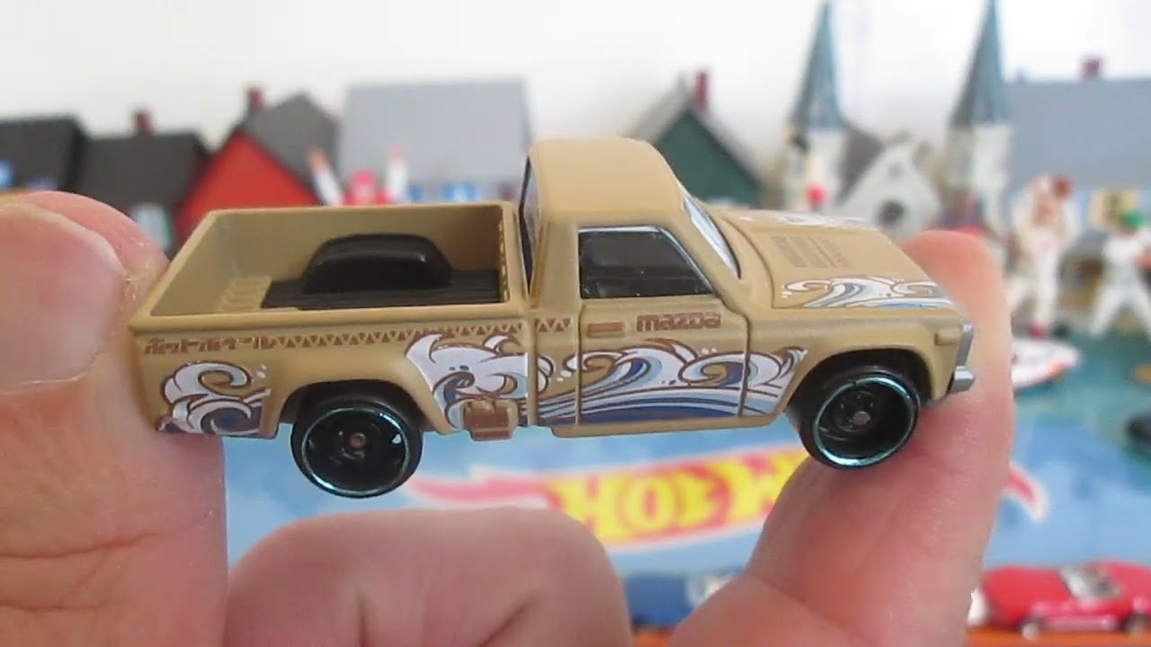 MAZDA REPU - 2025 Hot Wheels Toy Pickup Truck Unboxing & Review - J-Imports - Golden - Gold Vehicle