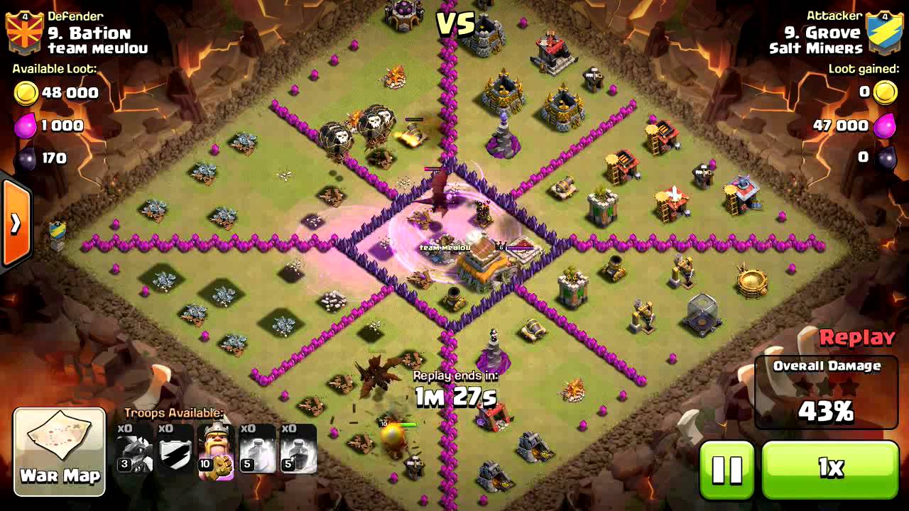 [War 53] #9 Salt Miners (Grove, TH8) VS #5 team meulou (TH8). 105 Dragoon