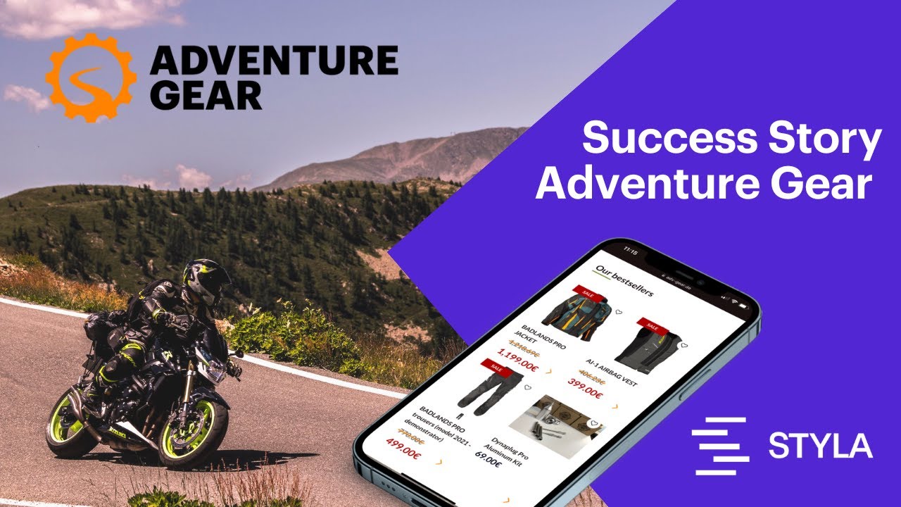 Adventure Gear rides on Styla Frontend
