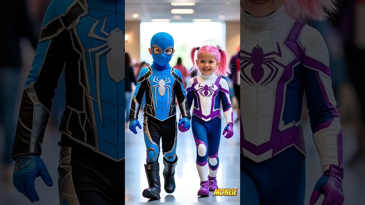 Blue Spiderman Transformation #marvel #shorts #short #moneie