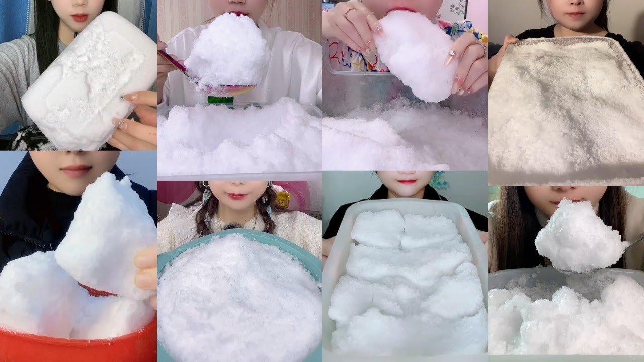 ASMR ICE EATING || FREEZER FROST EATING || SATISFYING SOFT SQUEAKY CRUNCHY FROST BITES 🧊