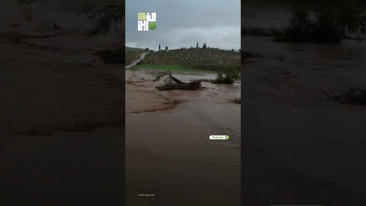سيول وأمطار غزيرة في قرى وبلدات منطقة عفرين