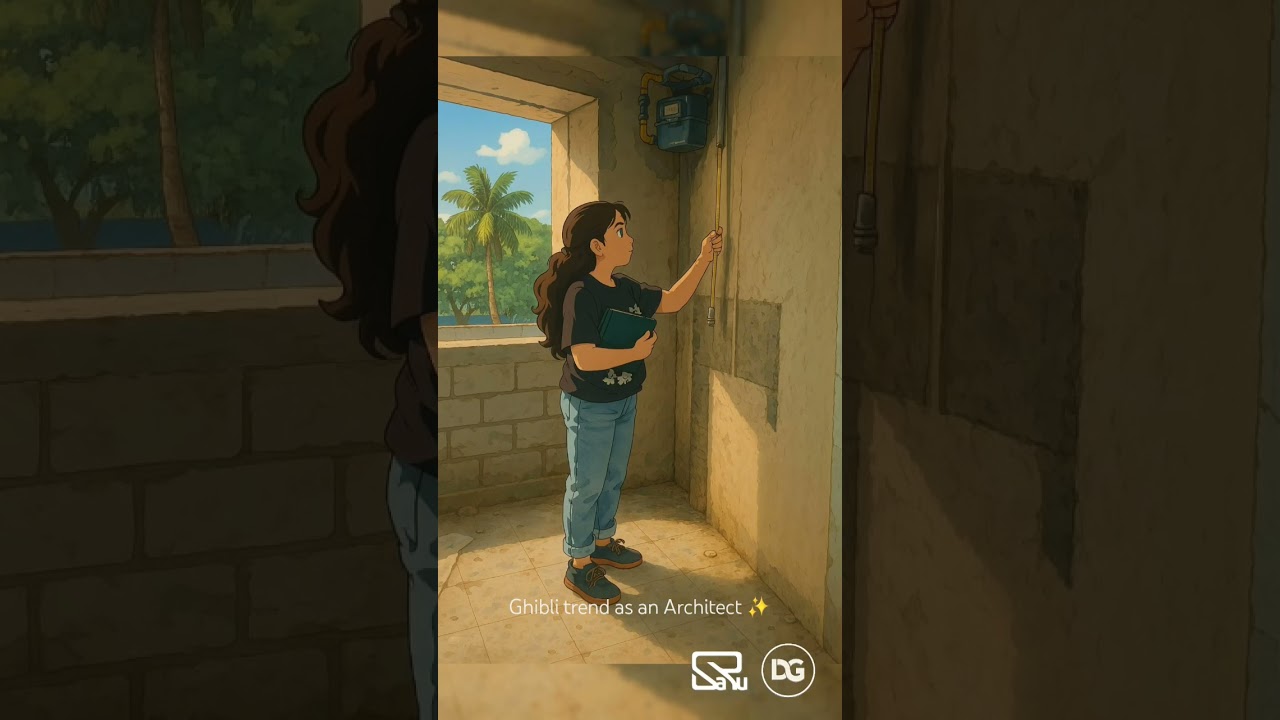 Ghibli trend, Female Architect, #DGINFRA #SARU #trending #viral #relatable #shortsfeed #shorts