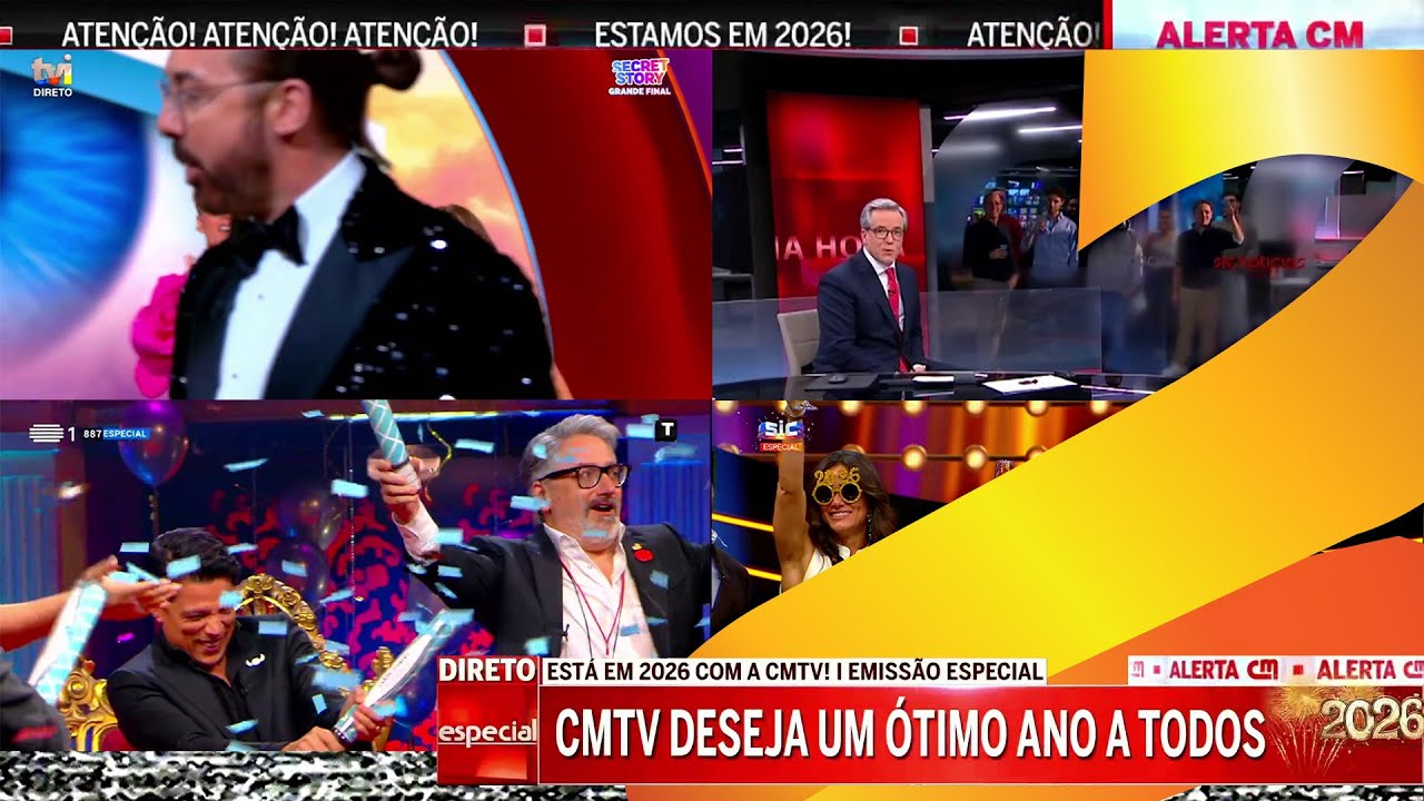 Passagem de Ano 2025-2026 na Televisão Generalista Portuguesa