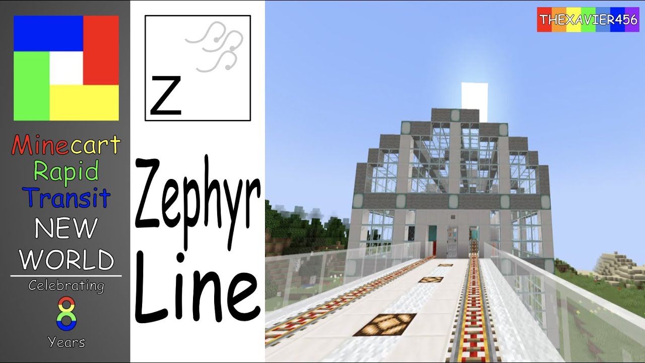 Minecart Rapid Transit: 8 Years Later - Zephyr Line Timelapse