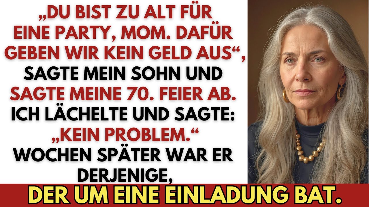 Mein Sohn sagte meine 70. Geburtstagsparty ab – Wochen später flehte er um eine Einladung