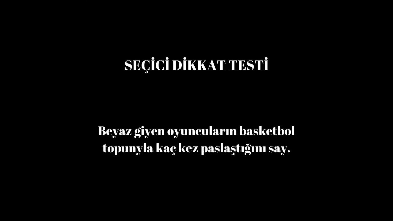 Se&ccedil;ici Dikkat Testi