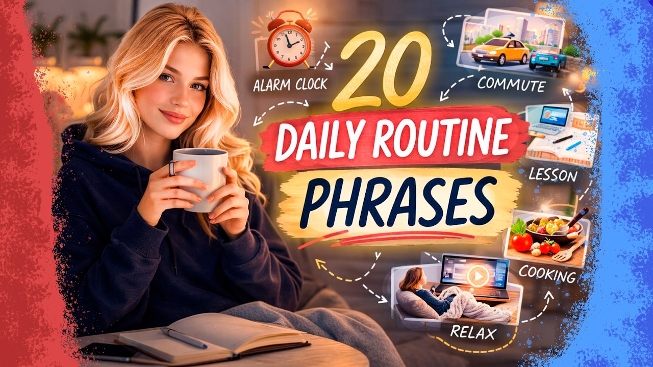 20 НЕОБХІДНИХ ФРАЗ, щоб описати свій розклад | 20 Essential Phrases to describe your Daily Routine