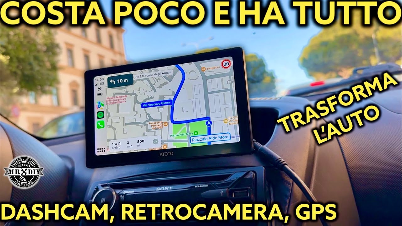Sistema per l'auto completo economico. Retrocamera, dashcam, navigatore ecc ATOTO P8 carplay android