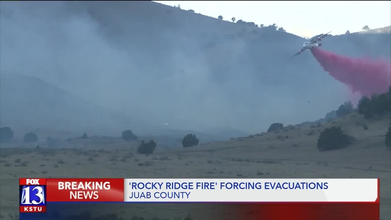 Rocky Ridge Fire burning in Juab County