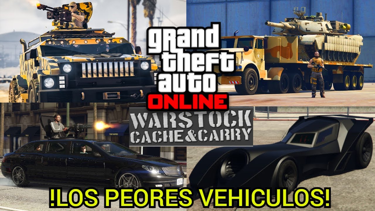 GTA ONLINE 2021|TOP: 10 PEORES VEHICULOS DE WARSTOCK CACHE AND CARRY PARTE 1| ft. San Alien