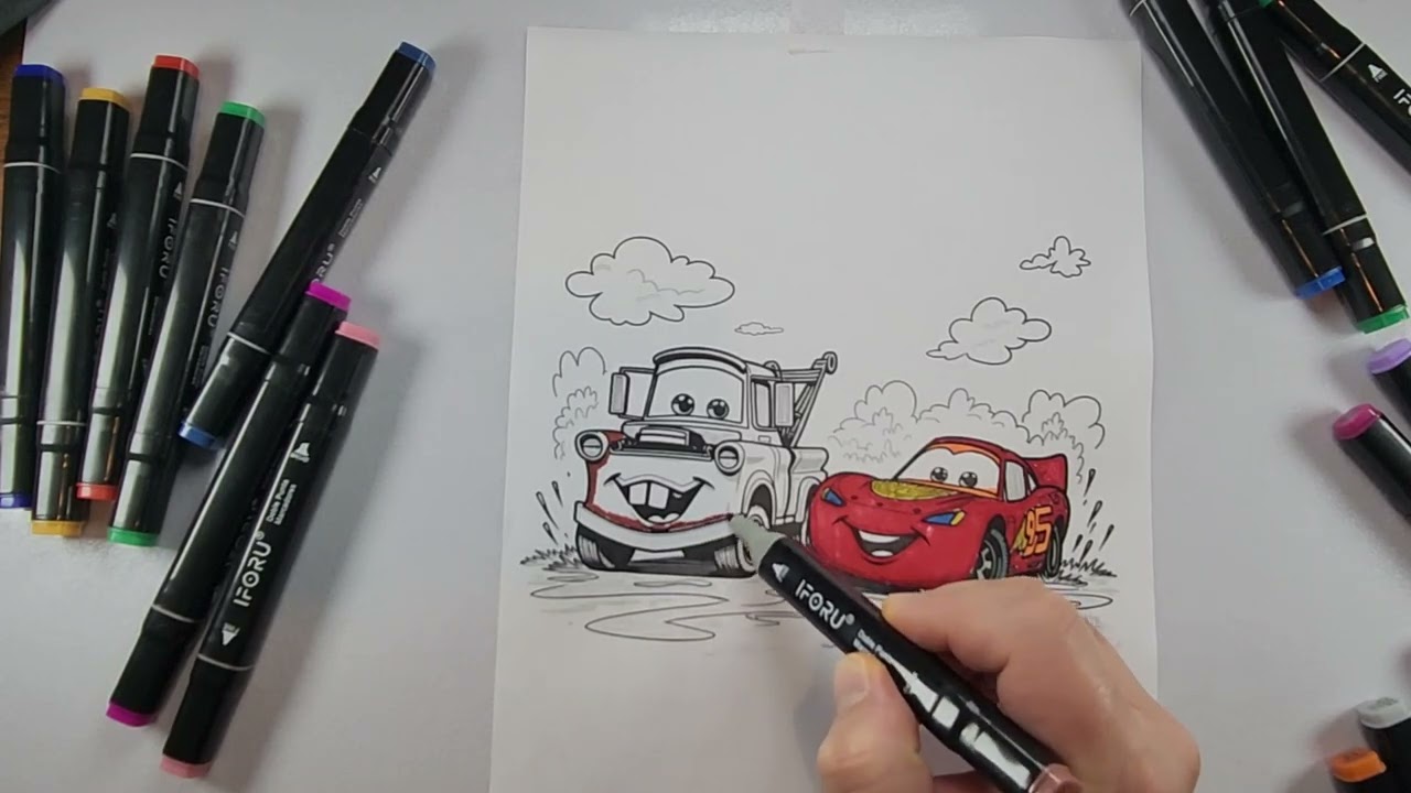 COLOREANDO ME DIVIERTO - RAYO MCQUEEN & MATE