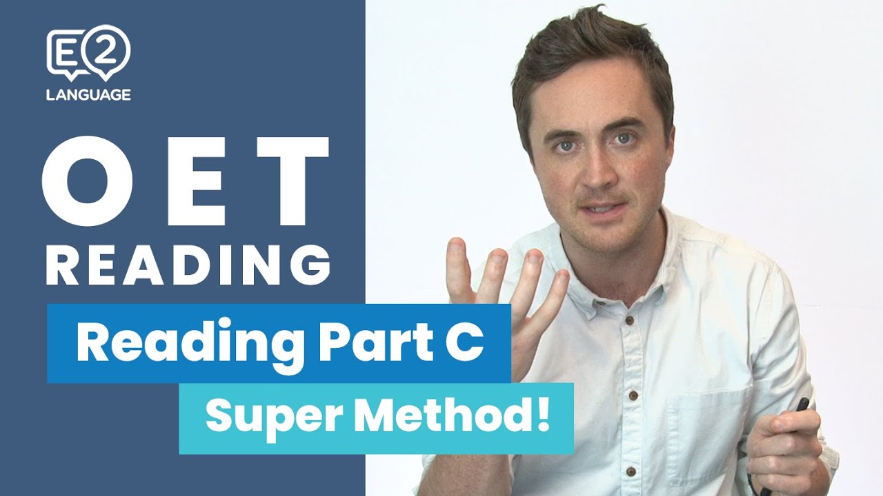 OET Reading Part C with Jay from E2Language!