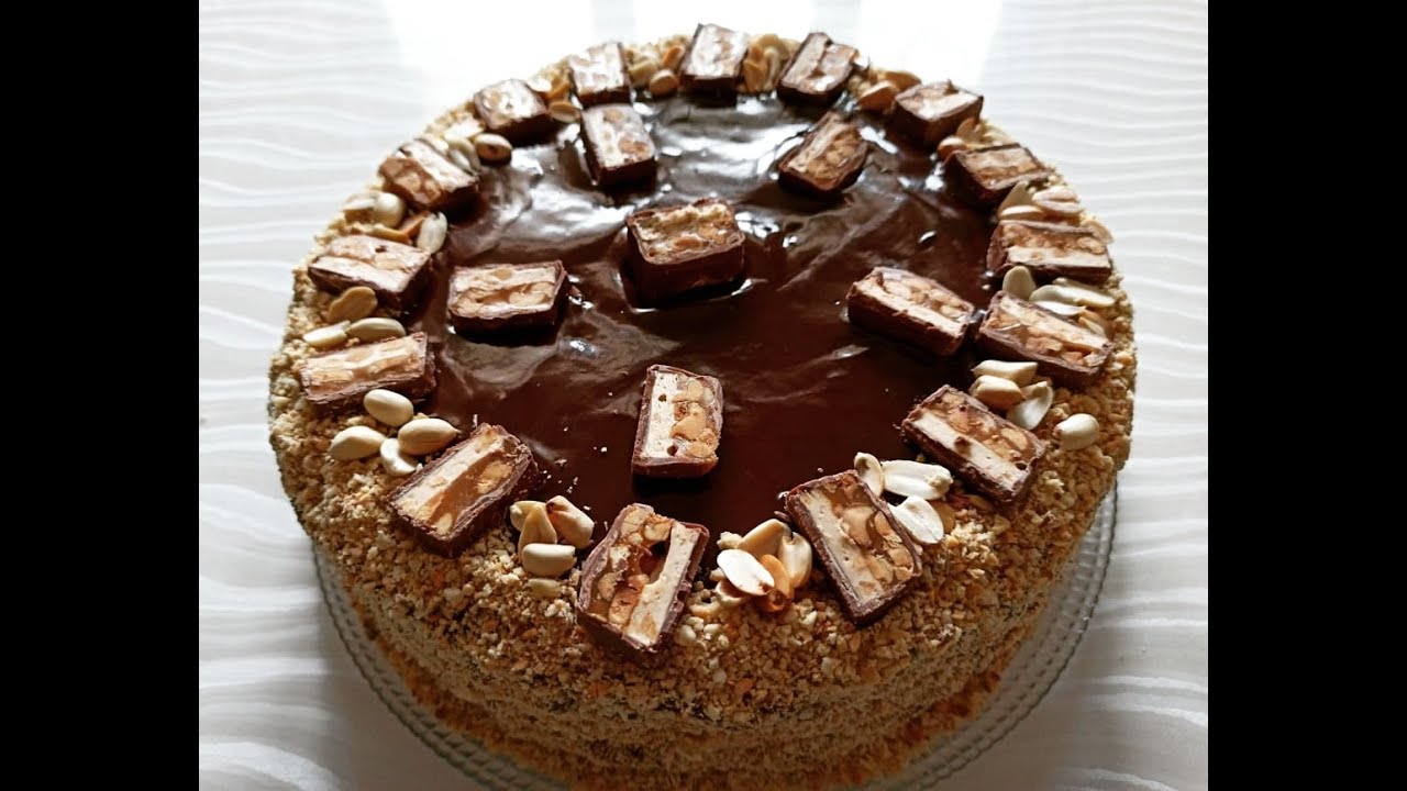 SNIKERS Tortu. Asan usulla Snikers Tortu hazirlanmasi