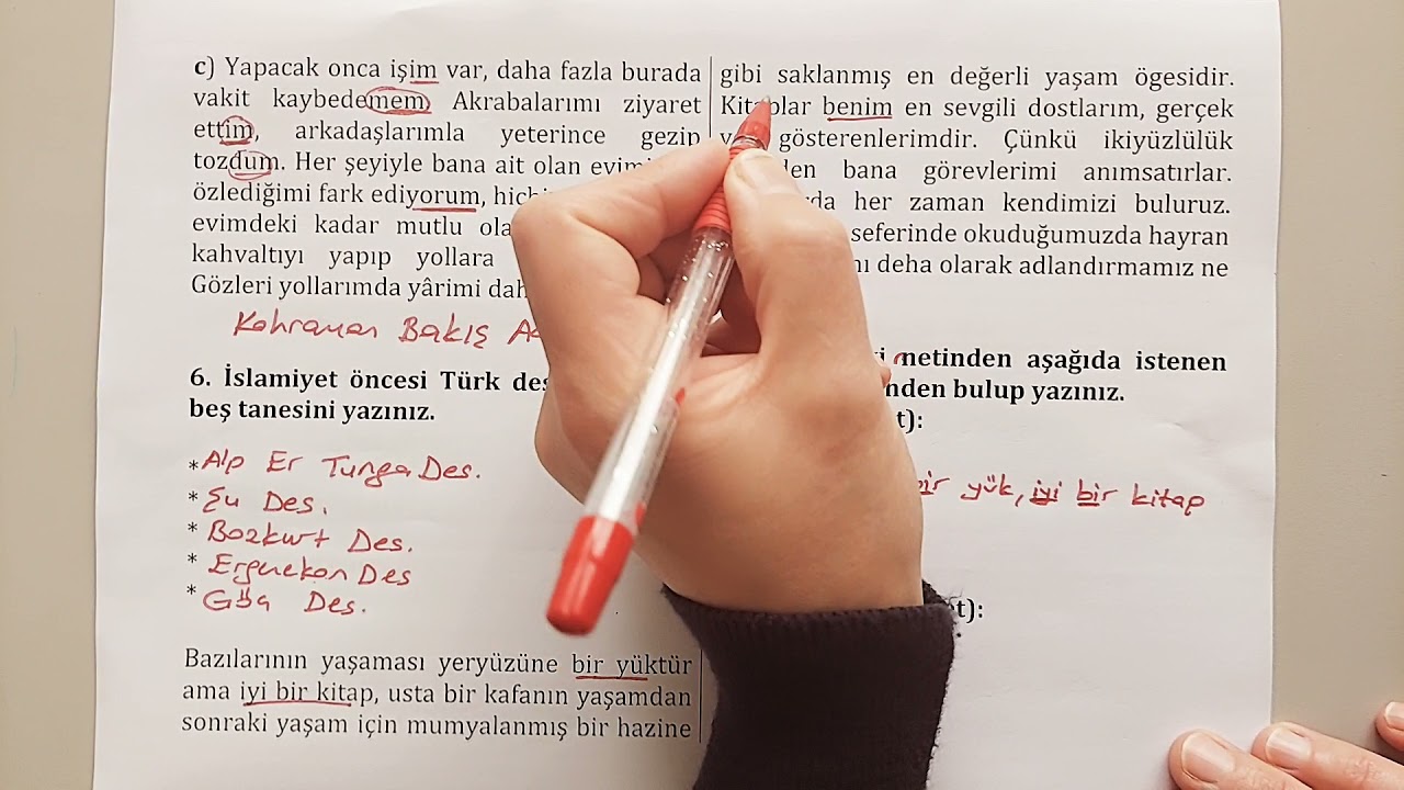 HÜLYA HOCA İLE EDEBİYAT 10. SINIF SORUMLULUK SINAVI SORU ÇÖZÜMÜ
