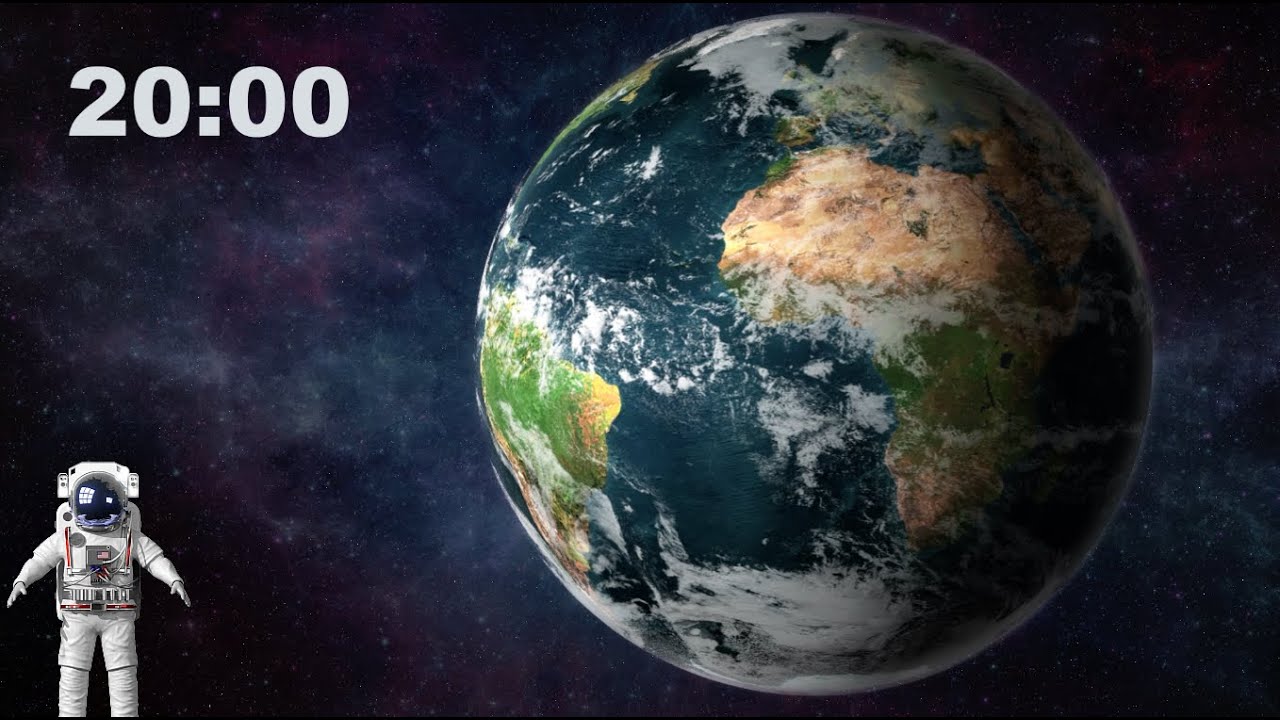 20-Minute Outer Space Timer 🌌 | Floating Astronaut | Ambient Space Music | Alarm