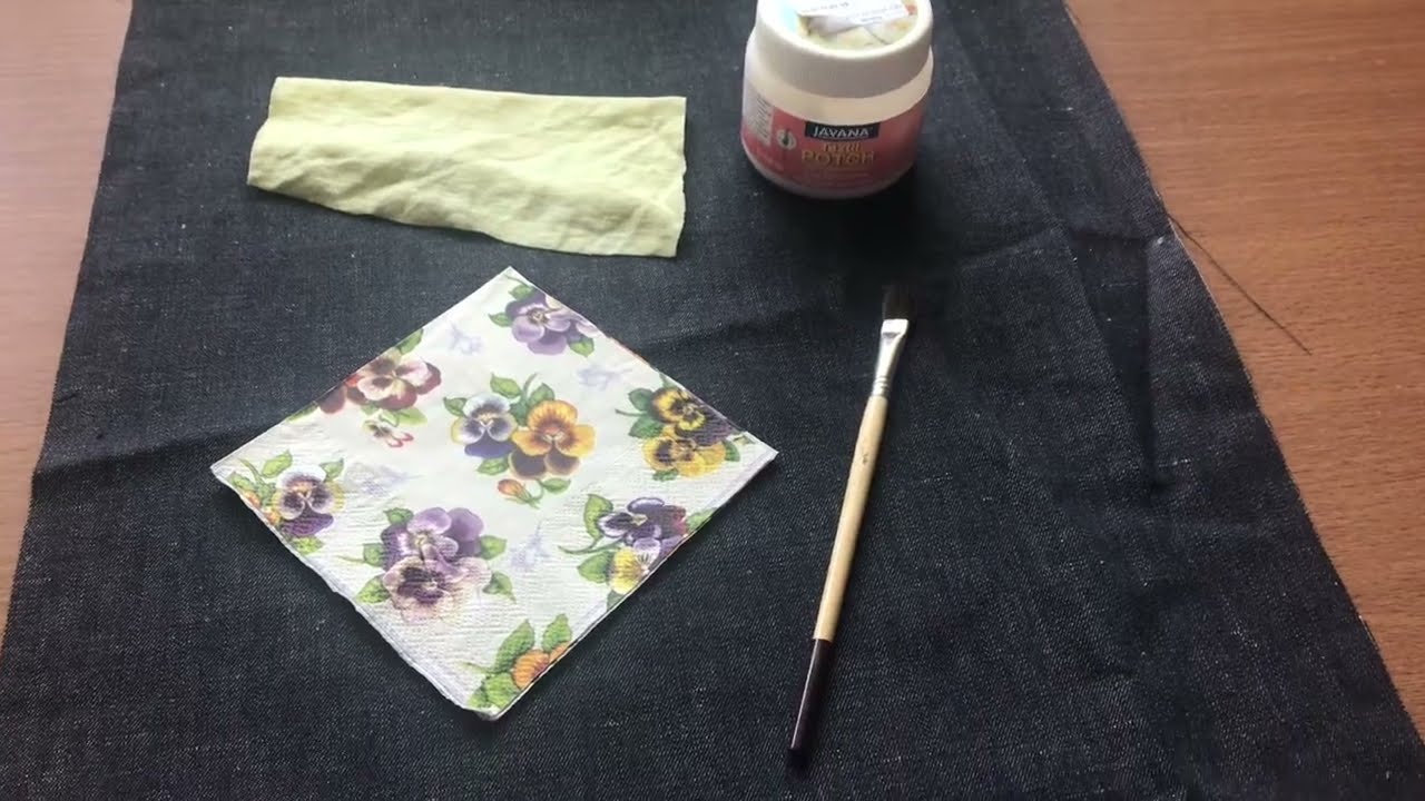 Decoupage on fabric/ DIY / Dekupaz na tekstilu + savjet