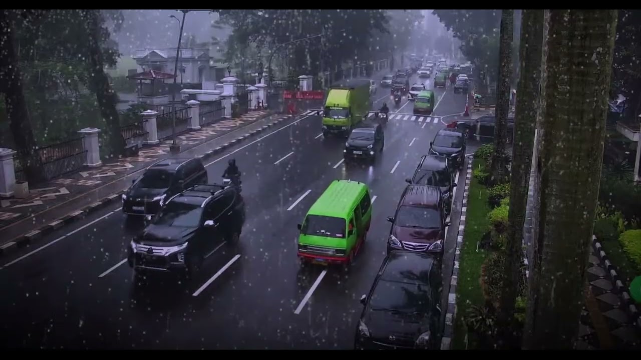 CCTV Rain Footage ASMR |  Rain Sounds for Sleep, Relax & Study