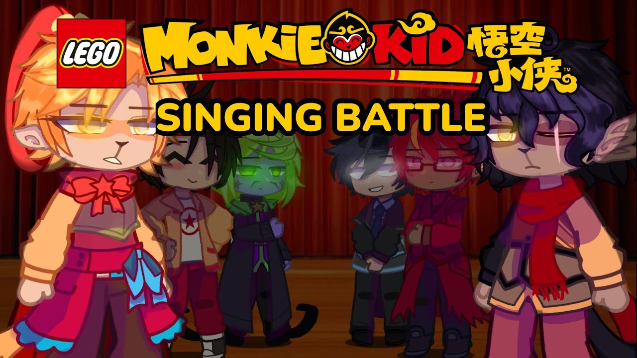 LEGO MONKIE KID SINGING BATTLE || HEROES VS VILLAINS || GACHA CLUB