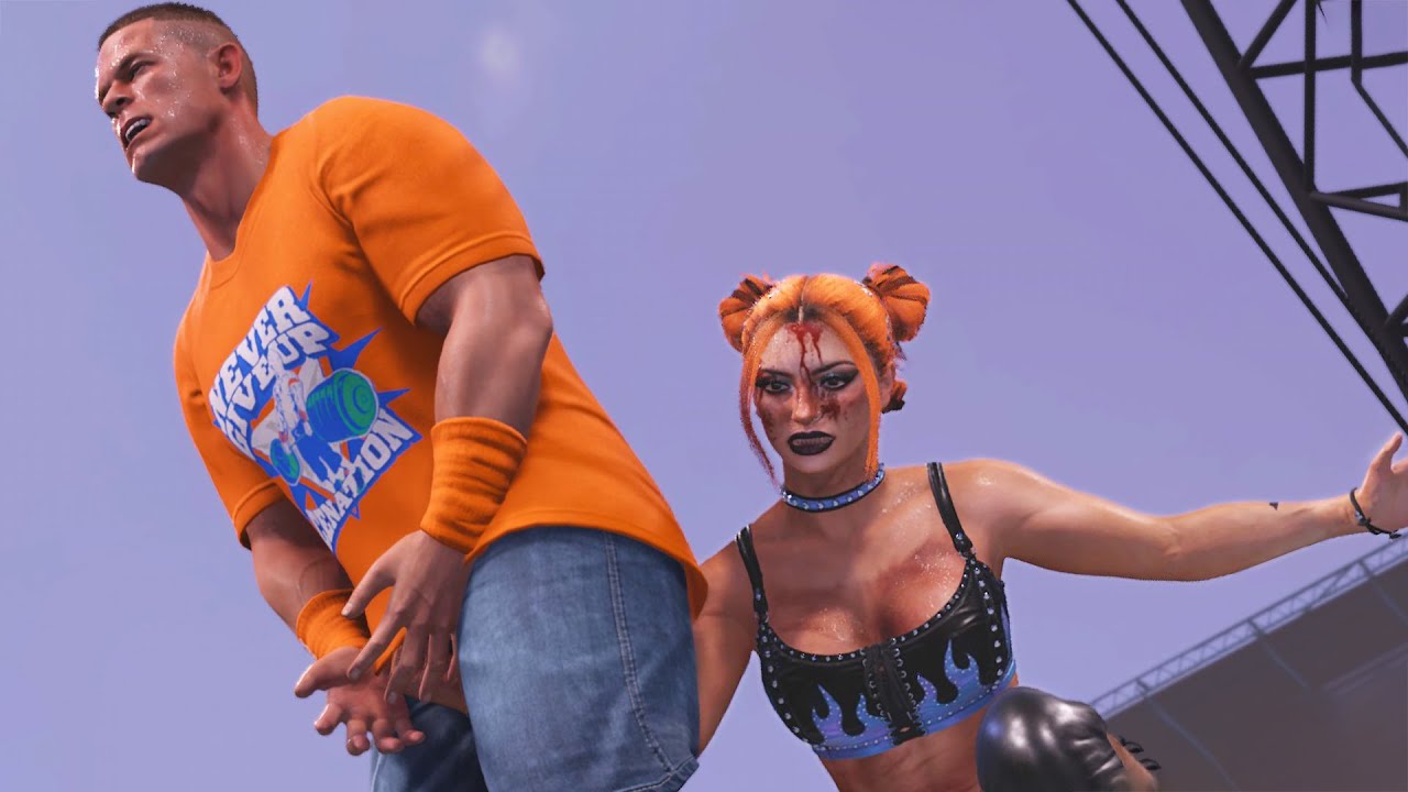 WWE 2k25: John Cena vs Gigi Dolin #intergender #wrestling