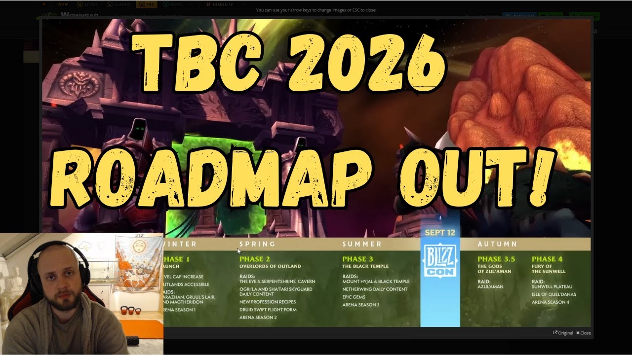 TBC Classic Anniversary 2026 ROADMAP OUT!  It's not what you'd expect!