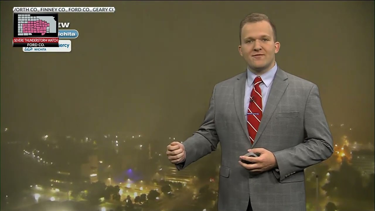 KSNW - Severe Weather Coverage Clips (100+ MPH Wind in Wichita), 6/17/2025