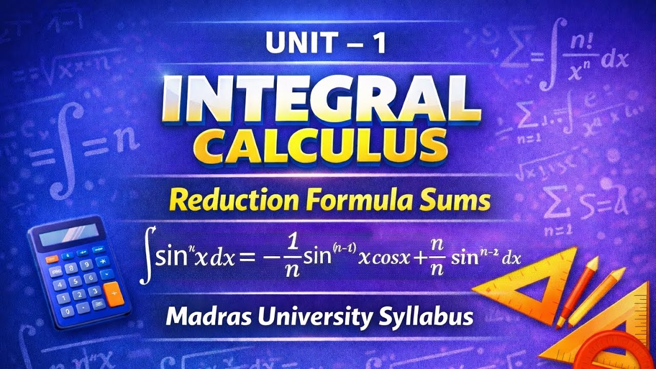 Reduction formula sums|unit-1 bsc computer science second semester ✨📚✅