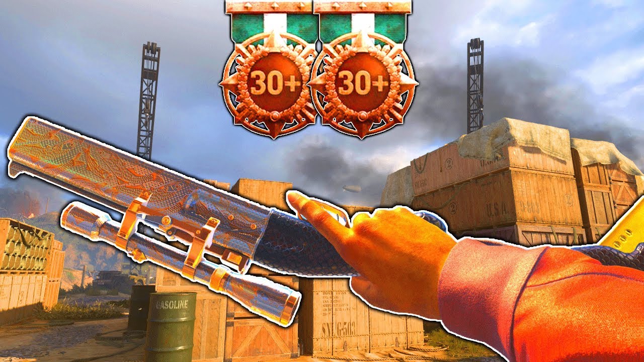 100+ KILLS with HEROIC SDK 9MM DLC SNIPER.. (DOUBLE SNIPER NUKE!) BEST SDK 9MM CLASS in COD WW2!