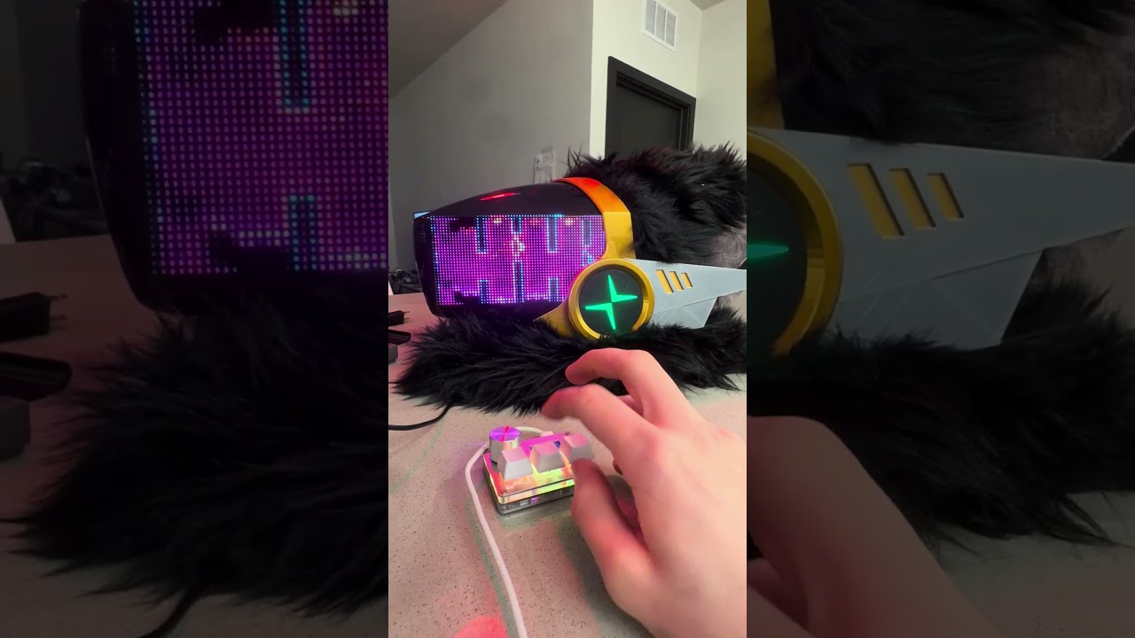 Geometry Dash on a Protogen Head? #geometrydash #furry #gaming #gd #protogen