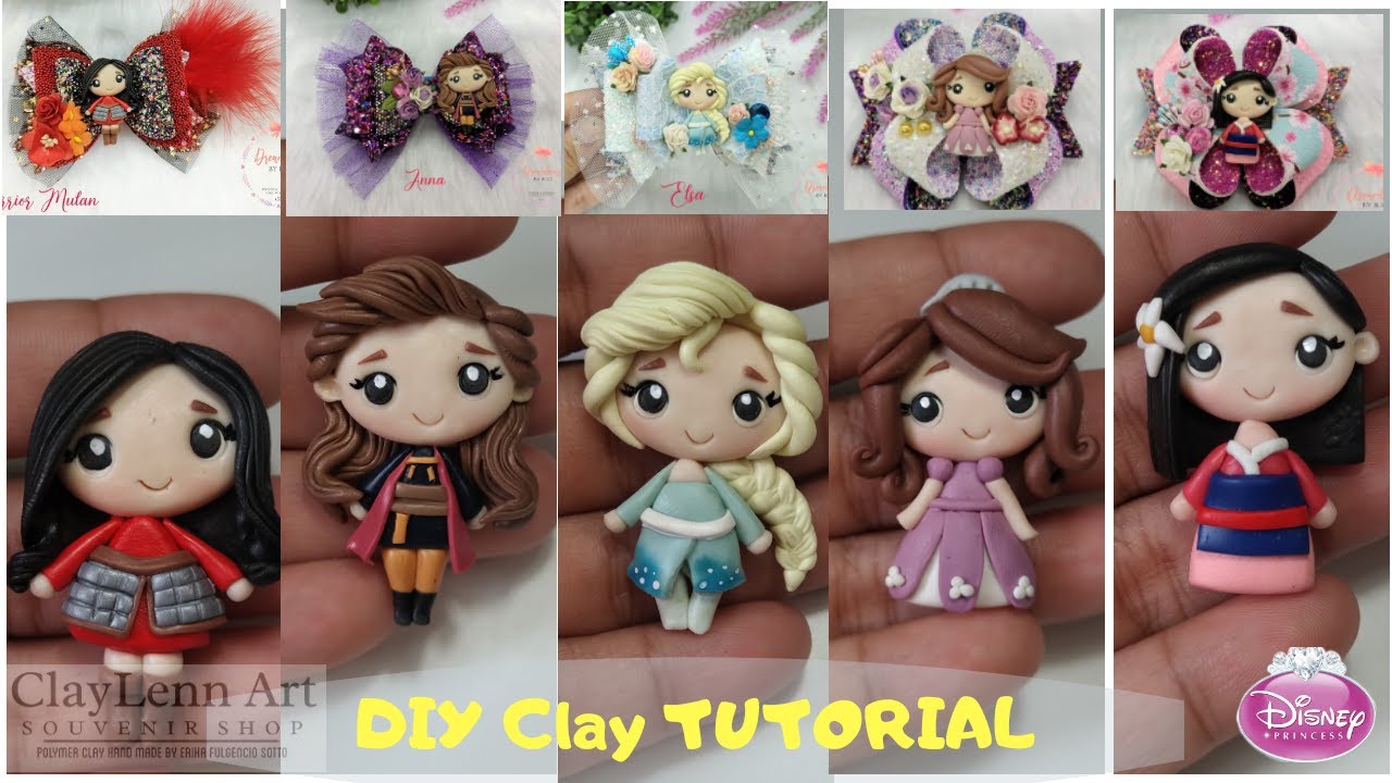 Making Disney Princess Clay Charms -Polymer Clay