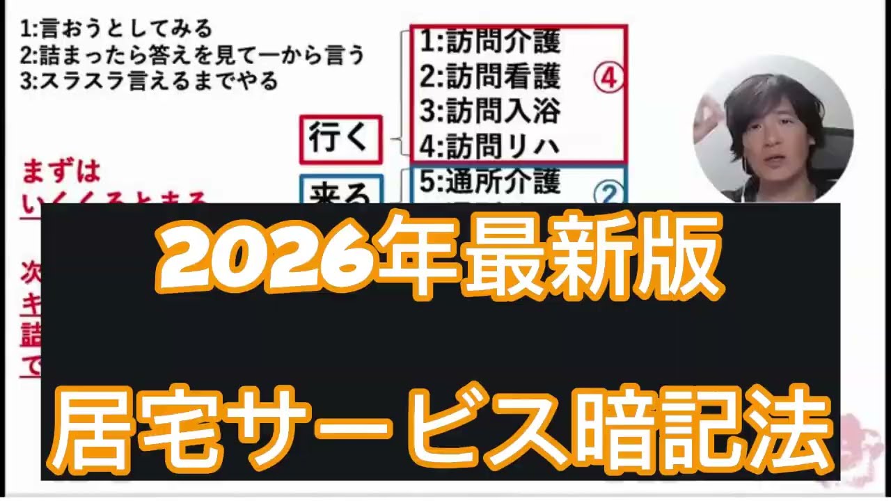 2026年最新版居宅サービス暗記法【さくら公認切り抜き】