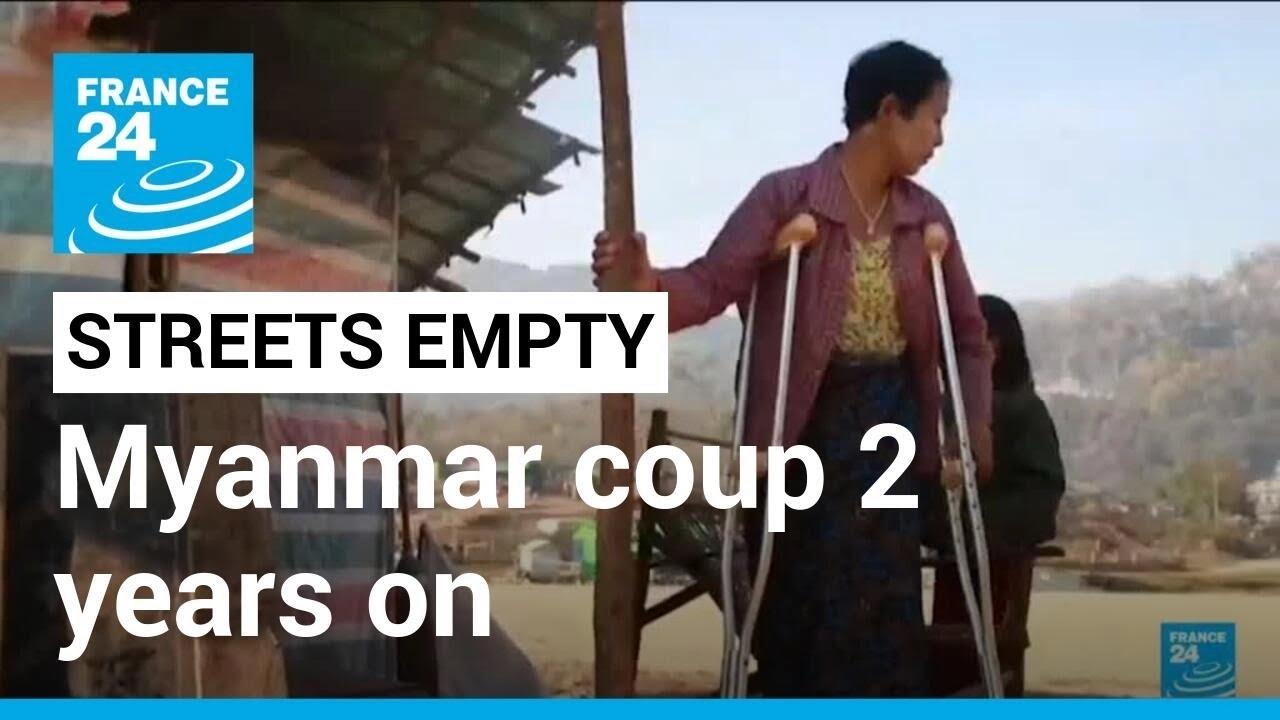 Myanmar coup 2 years on: Streets empty in protest on coup anniversary &bull; FRANCE 24 English