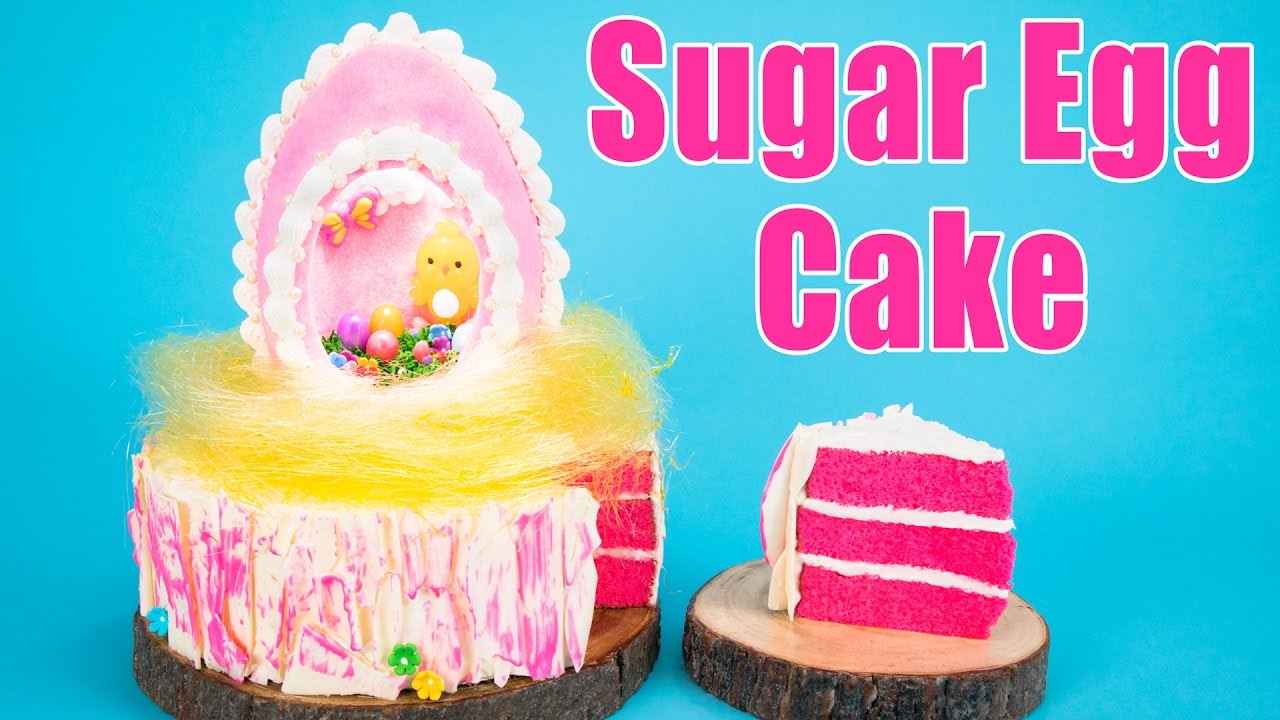 How to Make an Easter Egg Cake (Panoramic Sugar Egg Recipe)