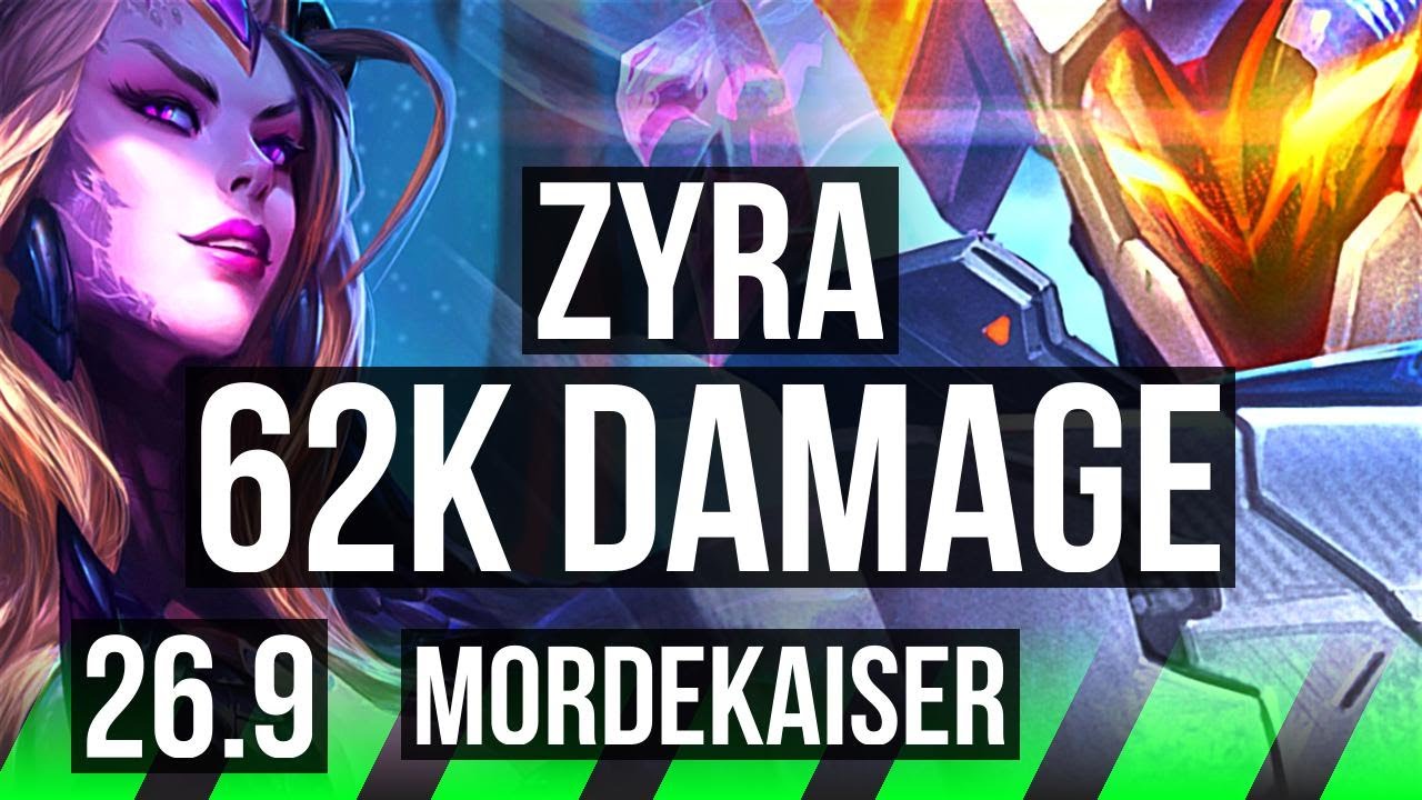 ZYRA vs MORDEKAISER (JGL) | 62K damage, Deathfire Touch | EUW Master | 26.9