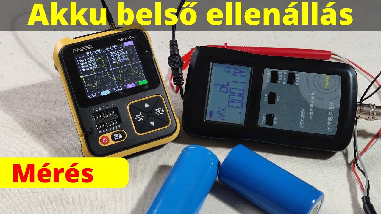 Akku belső ellenállás - Mérés