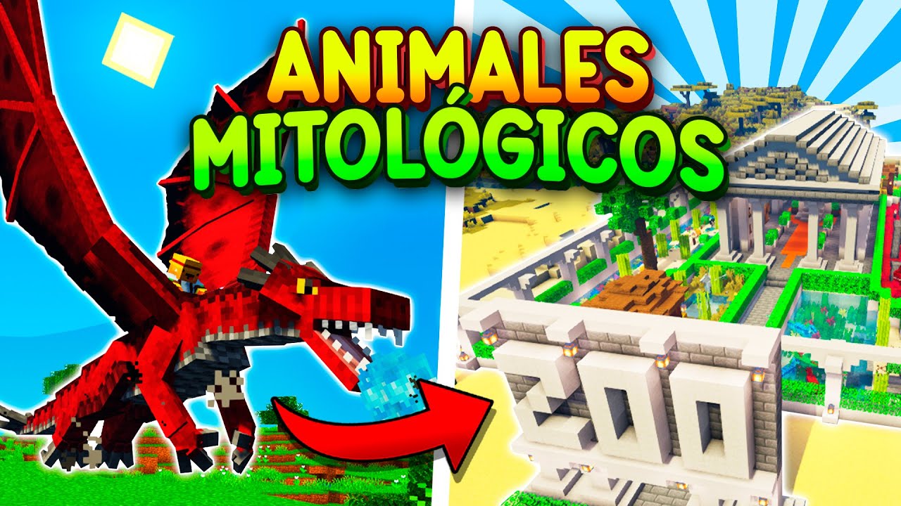 Constru&iacute; un ZOOL&Oacute;GICO con ANIMALES MITOL&Oacute;GICOS en MINECRAFT 🏛️🐲