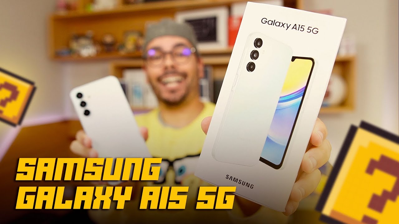 Meu Samsung Galaxy A15 5G chegou: SMARTPHONE BARATO e BOM com 5G e Tela Super AMOLED? Unboxing