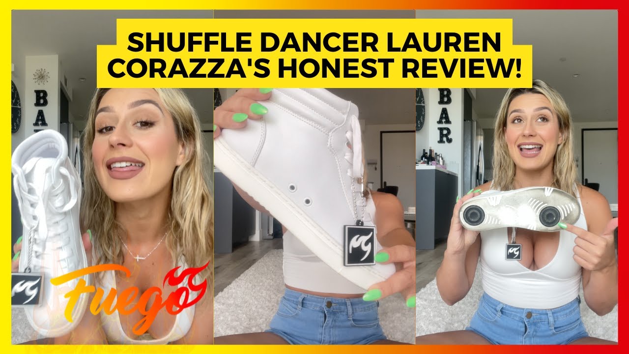 Shuffle Dancer @laurencorazza HONEST REVIEW of FUEGO Sneakers 👟 #dance #fuegodance #shuffledance
