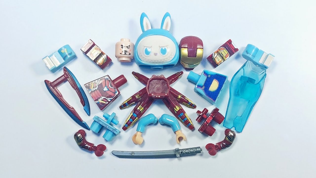 ASSEMBLE LEGO IRON MAN AND LEGO LABUBU BLUE KATANA | LEGO MINIFIGURE