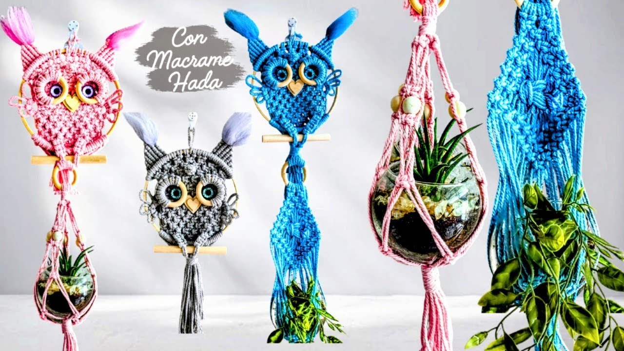 Como Hacer Búho con Macetero de Macrame Fácil Paso a Paso | DIY Macrame Owl Plant Hanger