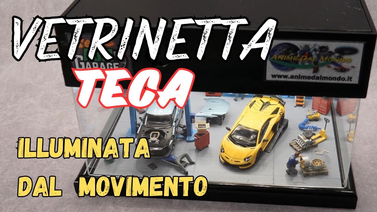 Vetrinetta Teca illuminata dal movimento per diorama