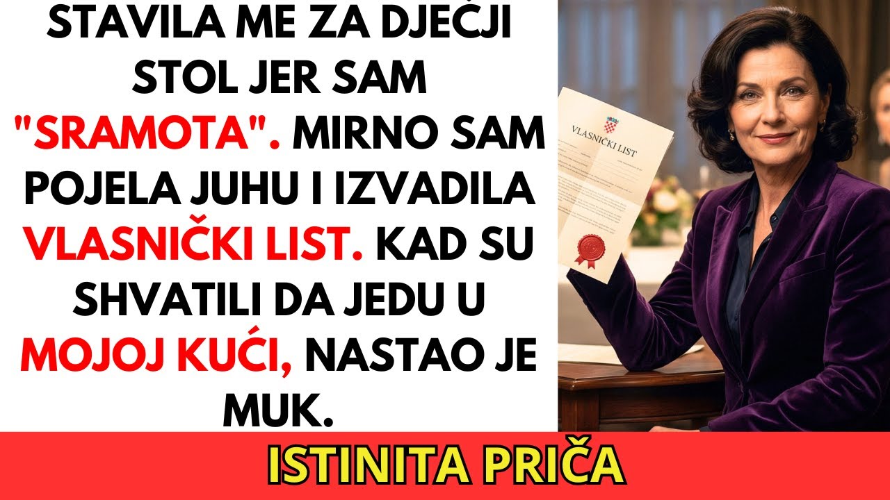 Snaha mi je zabranila da sjedim s njima na ručku. Kad sam izvadila papir iz torbe, vilice su...