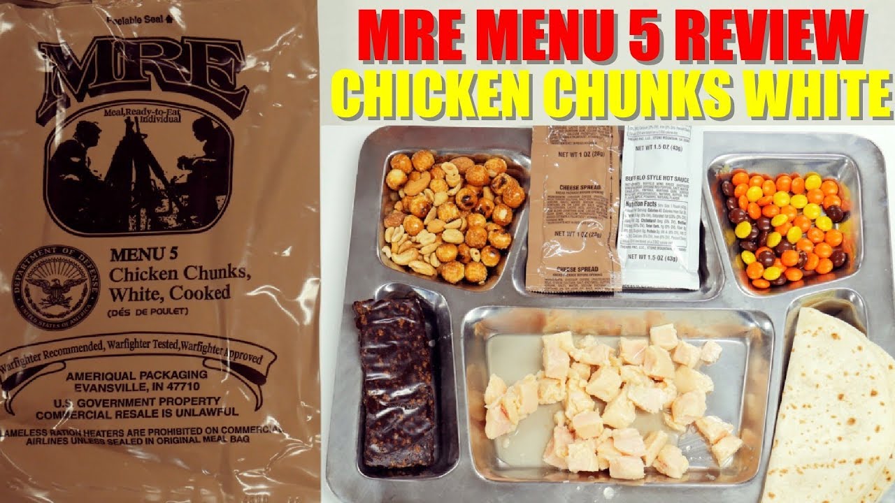 2019 MRE Menu 5 - Chicken Chunks Cooked, White