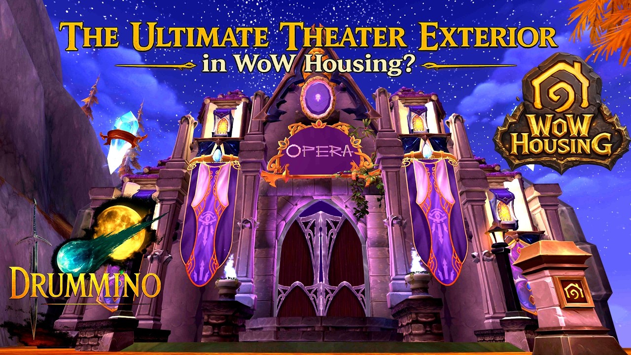 The Ultimate Theater Exterior in WoW Housing | Inspired by Karazhan