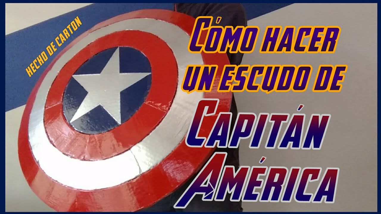 CÓMO HACER el ESCUDO del Capitán América - DIY - Escudo de CAPITÁN AMÉRICA de cartón
