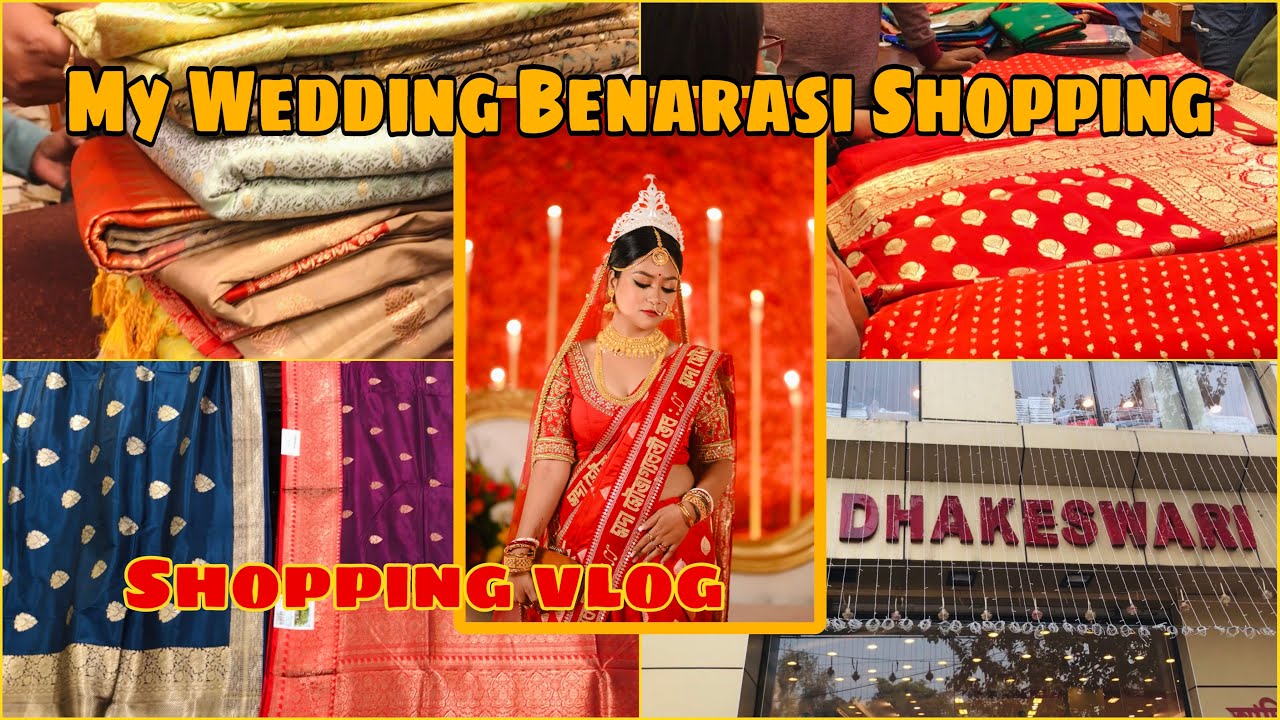 Wedding Saree Shopping Vlog || Adi Dhakeshwari Bastralay, Saarang Saree || #banglavlog
