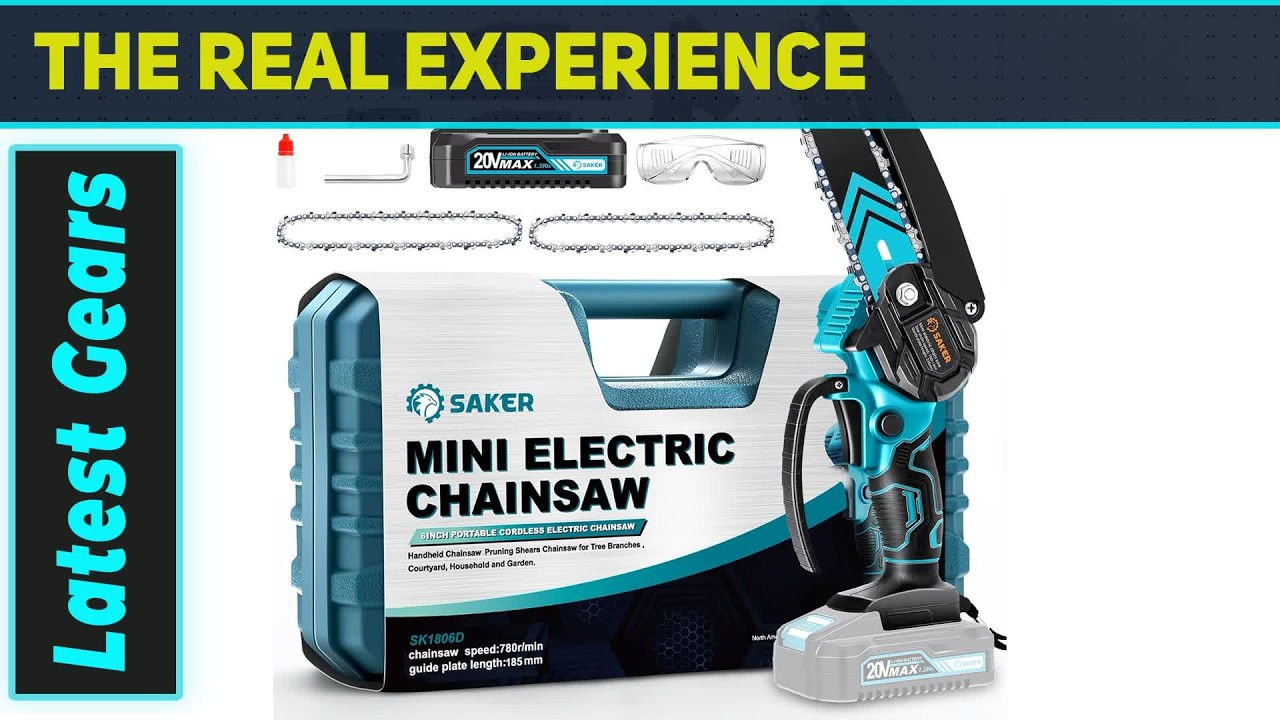 Saker Mini Chainsaw 6 Inch – Best Portable Cordless Electric Chainsaw for Trees