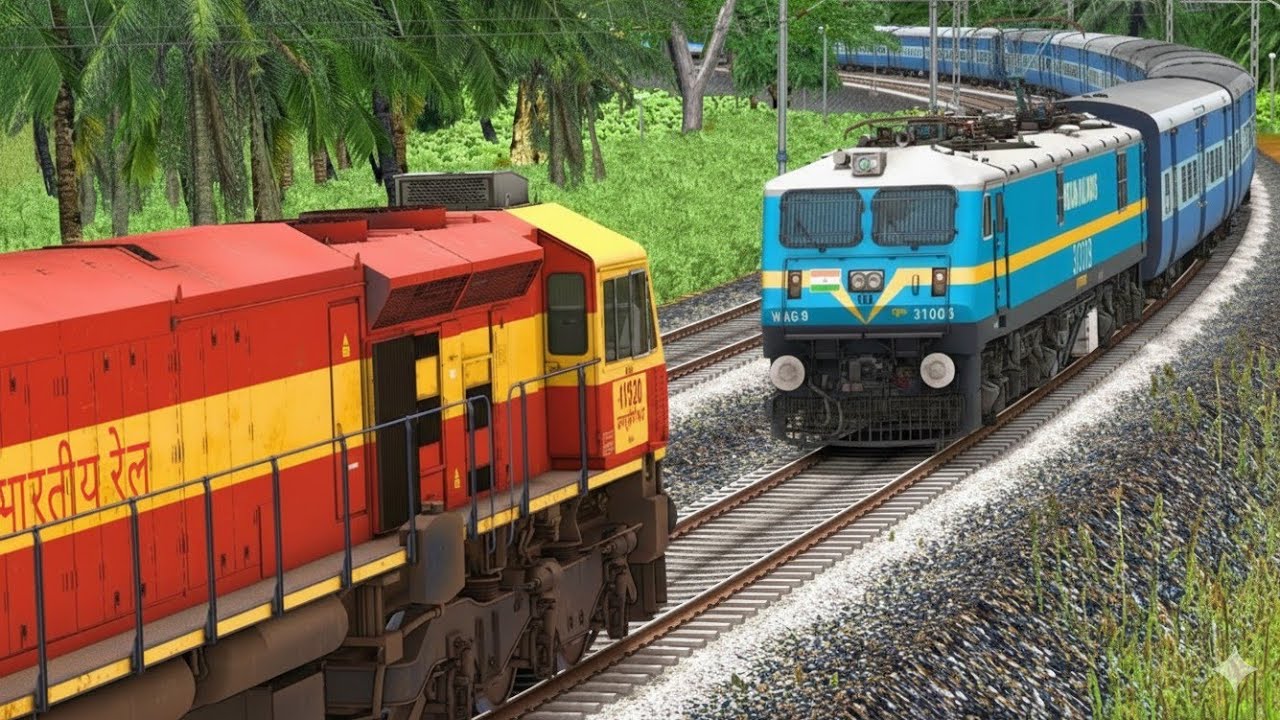 WDG4D Rescue WAG9 Express Train | BUMPY RAILROAD | Train Simulator | Railworks 3 | NTG GAMING